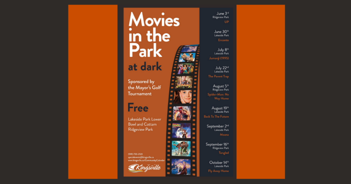 Update Movies in the Park Continues with Encanto on Thursday, June 30