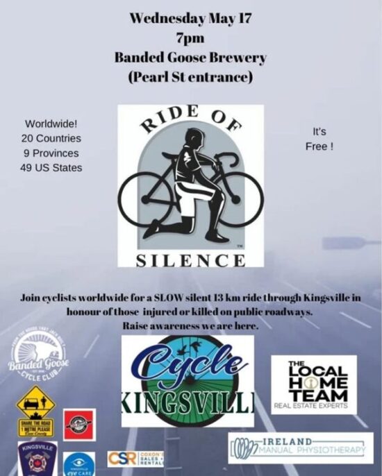 A Ride of Silence Will Take Place in Kingsville on May 17 Kingsville