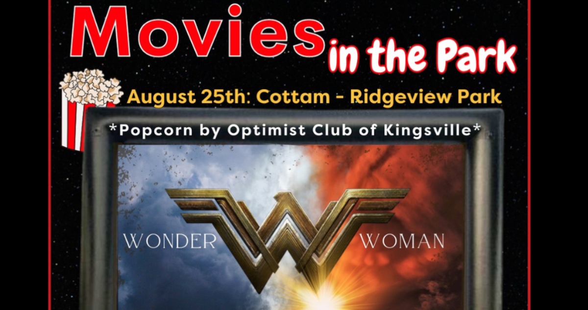Movies in the Park! ‘Wonder Woman’ at Cottam’s Ridgeview Park August 25